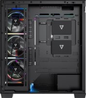 MODECOM VOLCANO STELLAR PLUS ARGB MIDI 8F midi torony Számítógépház + 8db 120mm ventilátor - Fekete