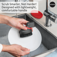 Ototo OT1288 Oscar Kutya alakú Mosogatókefe - Fekete / Piros