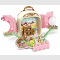 Nyuszikozmetika és kisállatfarm figurákkal 3 az 1-ben Játékszett