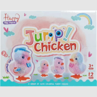 Happy Felhúzós Színes ugráló csibe figura - Többféle