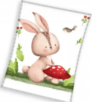 Nyuszi mintás gyerek pléd 110 x 140 cm