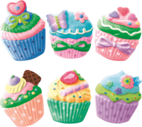 Creative Kids 9 darabos Hercegnő/Sütemény gipszkiöntő és kifestő szett - Többféle