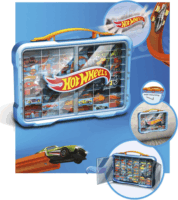 Theo Klein 2408 Hot Wheels Gyűjtői vitrin lámpával 54db járműhöz