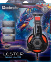 Defender Lester Vezetékes Gamer fejhallgató Headset - Piros/Fekete