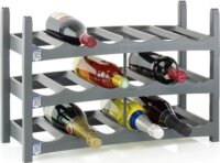 Rotho Műanyag 6 részes bortartó állvány - Szürke