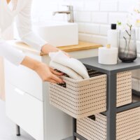 Rotho Country 3 fiókos fürdőszobai polc 71,2 x 32,5 x 37,5 cm - Fehér