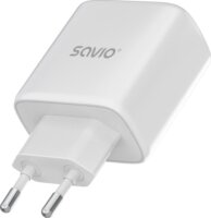 Savio LA-12 USB-A / USB-C Hálózati Töltő Adapter 20W - Fehér