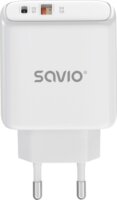 Savio LA-12 USB-A / USB-C Hálózati Töltő Adapter 20W - Fehér