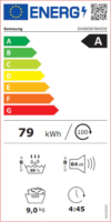 Samsung DV90DB7845GEU4 Hőszivattyús Szárítógép 9kg 194kWh - Fehér
