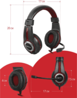 Defender Warhead G-185 Vezetékes Gamer Fejhallgató Headset - Fekete/Piros