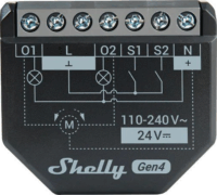 Shelly 2PM Gen4 Dual Zigbee Bluetooth Wi-Fi Okos relé fogyasztásmérővel