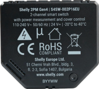 Shelly 2PM Gen4 Dual Zigbee Bluetooth Wi-Fi Okos relé fogyasztásmérővel