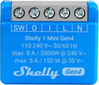Shelly 1 Mini Gen4 Zigbee Bluetooth Wi-Fi Okos relé