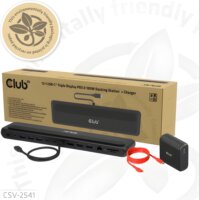 Club3D CSV-2541 Univerzális USB-C Laptop Dokkoló Állomás 100 Watt