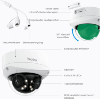 Reolink DUO Series P757 16MP Kültéri / Beltéri IP Kamera - Fehér