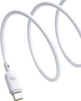 Baseus Silky Series USB-C apa - USB-C apa 2.0 Adat és Töltőkábel 100 Watt 1m - Fehér