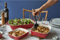 Staub 1008690 Téglalap alakú Kerámia Sütőtál készlet (3db/csomag) - Meggy piros