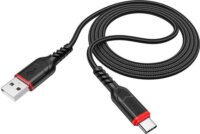 Hoco X59 USB-A apa - USB-C apa 2.0 Adat és Töltőkábel 2m - Fekete/Piros
