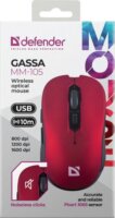 Defender Gassa MM-105 RF Wireless Egér - Fekete/Piros
