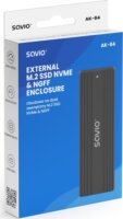 Savio AK‑84 M.2 USB 3.1 Külső SSD ház - Fekete