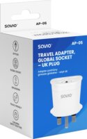 Savio AP-05 Univerzális 250V Hálózati Utazó Adapter - Fehér