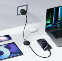 Baseus Free2Pull Mini Visszahúzható USB-C apa - USB-C apa Adat és Töltőkábel 1m - Fekete