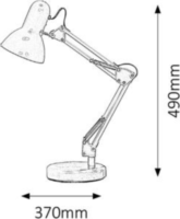 Samson 4211 Asztali Lámpa E27 / 60W / 49 cm - Fehér