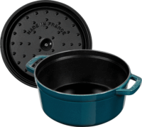 Staub La Cocotte Öntöttvas lábas fedővel 24cm - Óceánkék