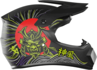 Kamikaze AKC207 Tokyo Drift Kerékpáros / Rolleres Sisak - Fekete (M 57-58cm)