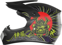 Kamikaze AKC208 Tokyo Drift Kerékpáros / Rolleres Sisak - Fekete (L 59-60cm)