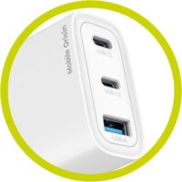 Mobile Origin USB-A / 2x USB-C Hálózati Gyorstöltő Adapter 40W - Fekete