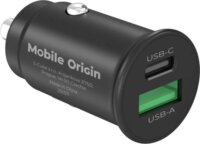 Mobile Origin CA19 USB-C + USB-A Autós Gyorstöltő 30W - Fekete