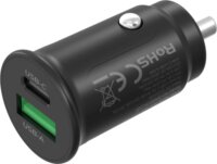 Mobile Origin CA19 USB-C + USB-A Autós Gyorstöltő 30W - Fekete