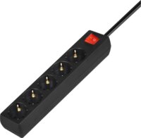 Savio 250V LZ-15 Hálózati Elosztó 5 aljzat 5m 2500W - Fekete