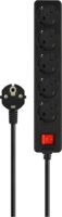 Savio 250V LZ-15 Hálózati Elosztó 5 aljzat 5m 2500W - Fekete