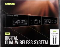 Shure SLXD24DE/B58-G59 Vezeték nélküli mikrofon szett 2db + vevőegység - Fekete
