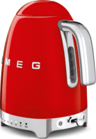 SMEG KLF04RDEU Vízforraló 1,7L Hőmérséklet szabályozóval 2400 Watt - Piros