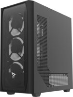 SAVIO NOCTIS FLOW Midi Torony Számítógépház + 4db 120mm ventilátor - Fekete