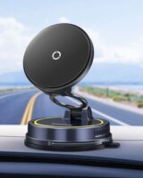 Baseus PrimeTrip VC2 Flex Pro Mobiltelefon autós tartó / Wireless Töltő QI 15W - Fekete