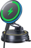 Baseus PrimeTrip VC2 Flex Pro Mobiltelefon autós tartó / Wireless Töltő QI 15W - Fekete