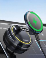 Baseus PrimeTrip VC2 Flex Pro Mobiltelefon autós tartó / Wireless Töltő QI 15W - Fekete