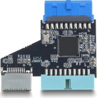 Delock 67343 20 Pin - 20 Pin + Type‑E Key A belső USB adapter