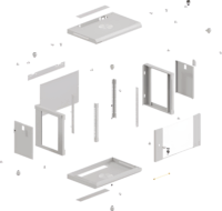 Lanberg 19" Fali rack szekrény 4U 540x350mm - Szürke