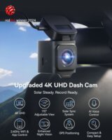 Baseus PrimeTrip VD1 Pro 4K UHD WiFi Autós Menetrögzítő kamera - Fekete