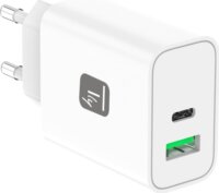 Techly IPW-USB-30WACG USB-C / USB-A Hálózati Gyorstöltő Adapter 30W - Fehér