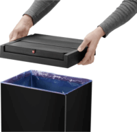Hailo Big-Box Swing XL 52 literes önzáró műanyag szemetes - Fekete
