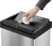 Hailo Big-Box Swing XL 52 literes önzáró műanyag szemetes - Ezüst/Fekete