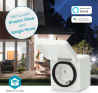 Nedis WIFIPO130FWT Kültéri konnektor WiFi Okos dugalj fogyasztásmérővel - Fehér