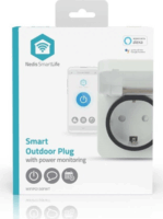 Nedis WIFIPO130FWT Kültéri konnektor WiFi Okos dugalj fogyasztásmérővel - Fehér