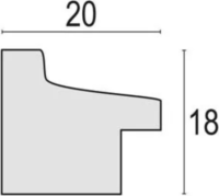 ZEP RT268L 15x20cm Fa képkeret - Fekete